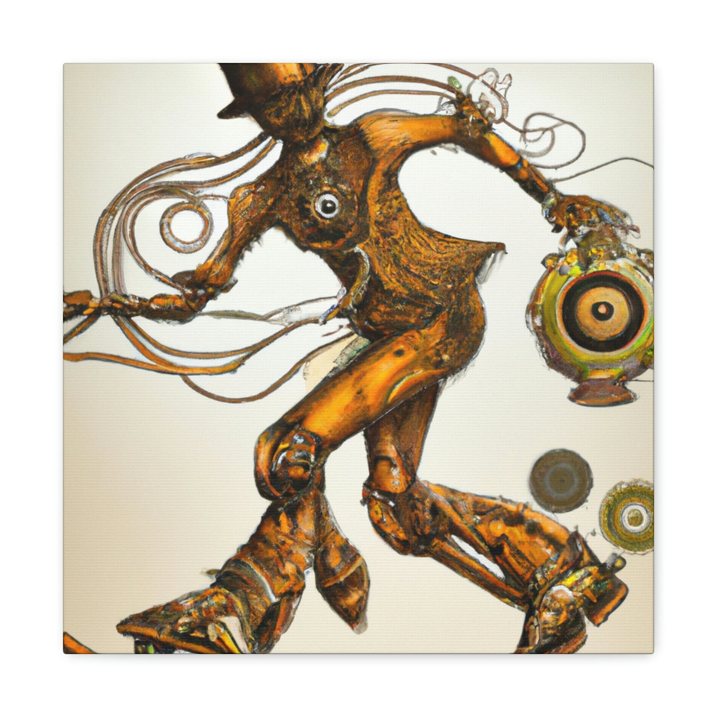 Skateboarding in Steampunk - Canvas