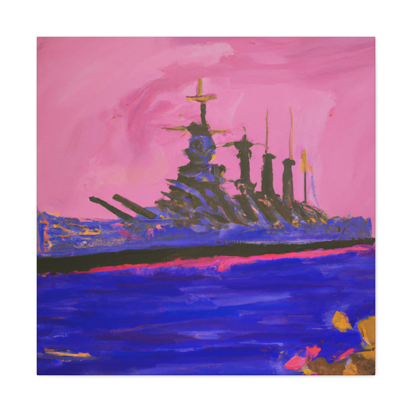 "Battleship in Fauvism" - Canvas