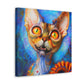 "Devon Rex Regal Portrait" - Canvas