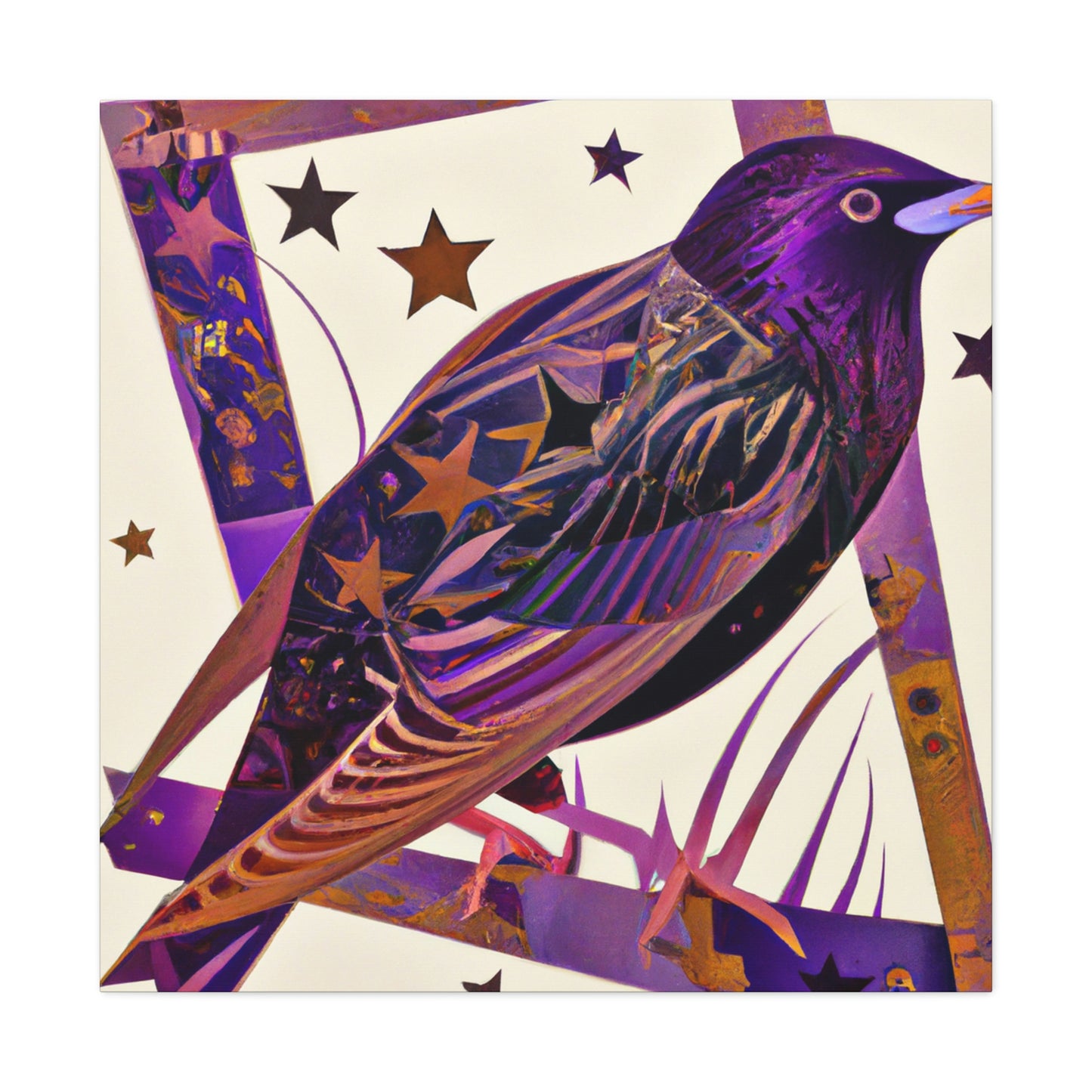 "Starling Art Deco Dream" - Canvas