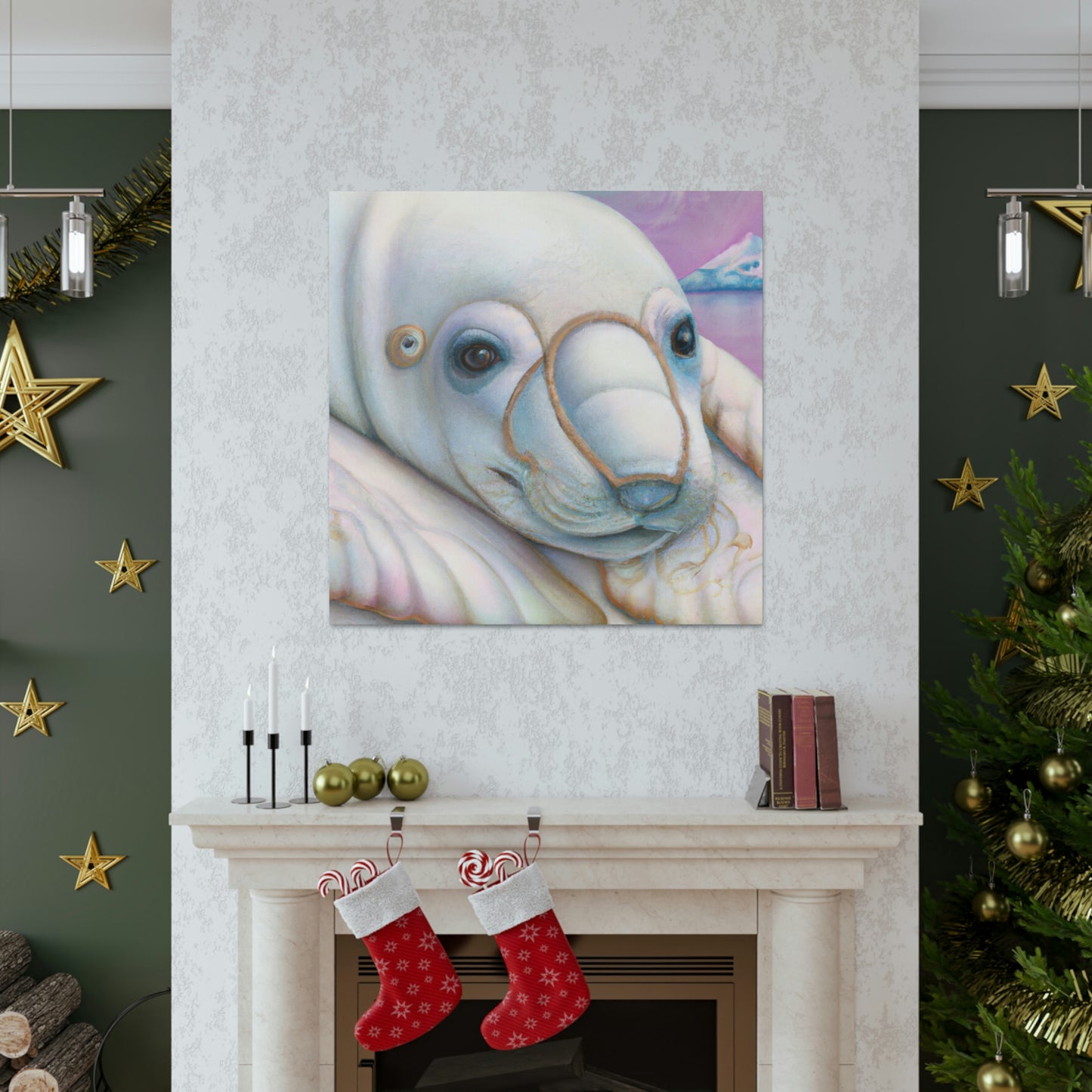 Beluga Whale Bliss - Canvas