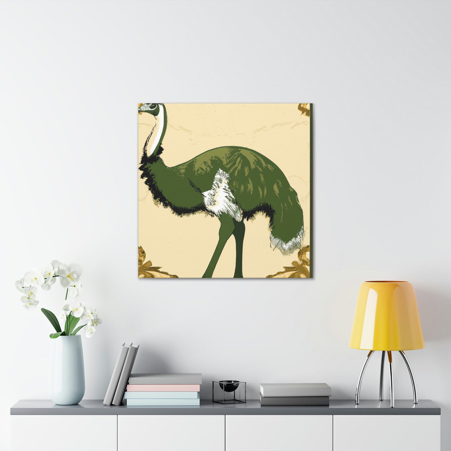 "Emu's Glittering Plumage" - Canvas