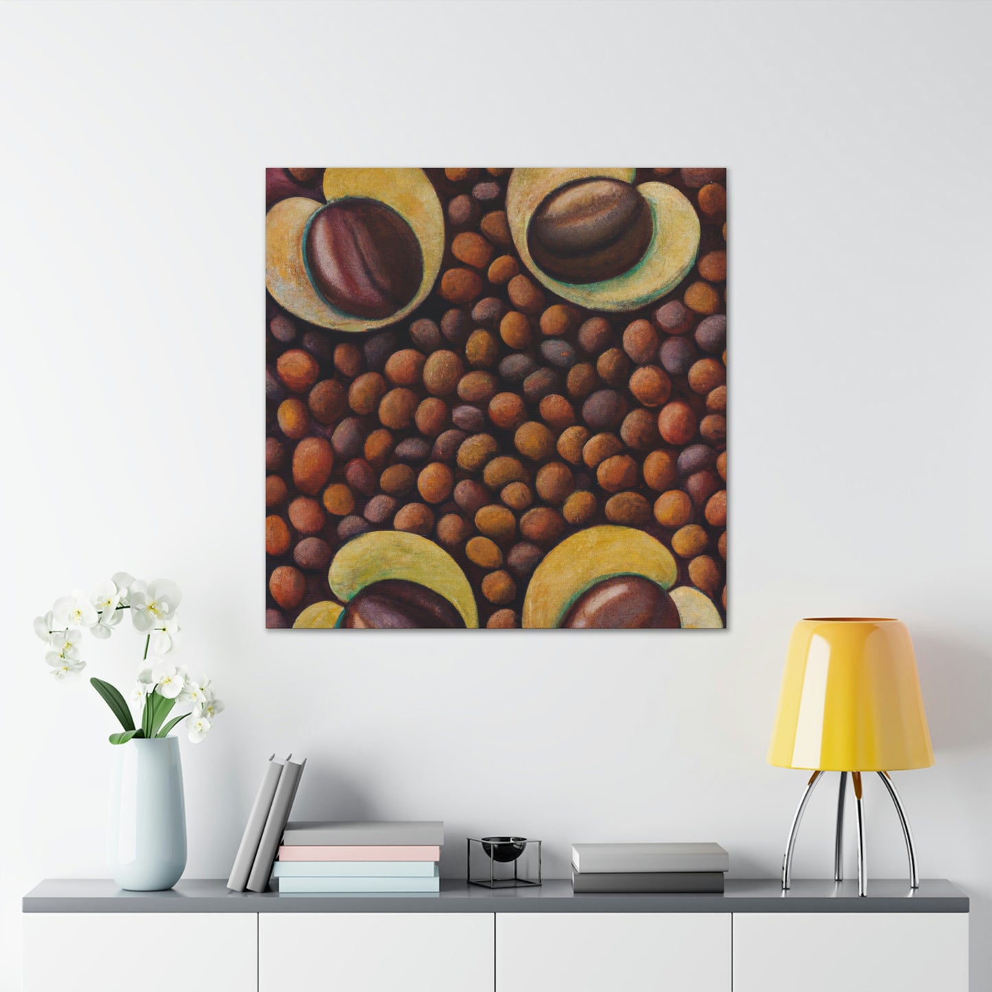 "Coffee Bean Harvesting" - Canvas