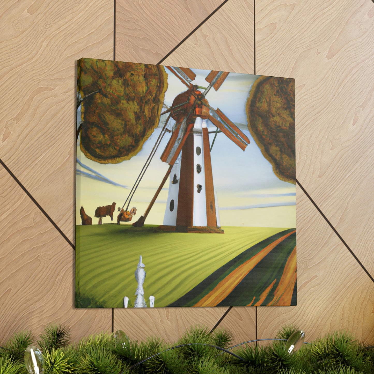 Windmill in Bloomtime - Canvas