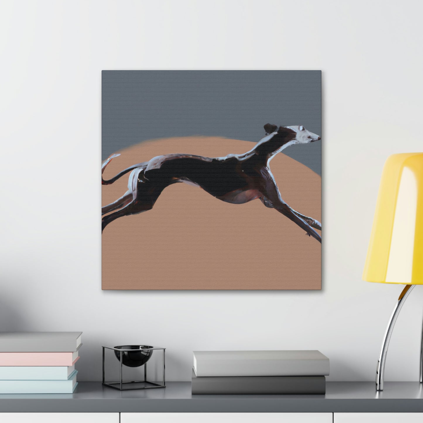 "Greyhound Minimalism Portrait" - Canvas