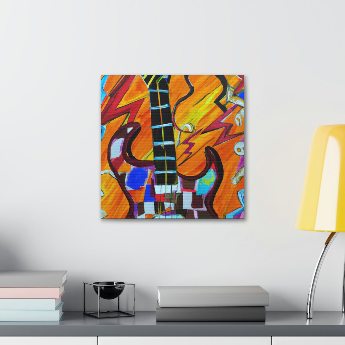 "Electric Guitar Noise Storm" - Canvas