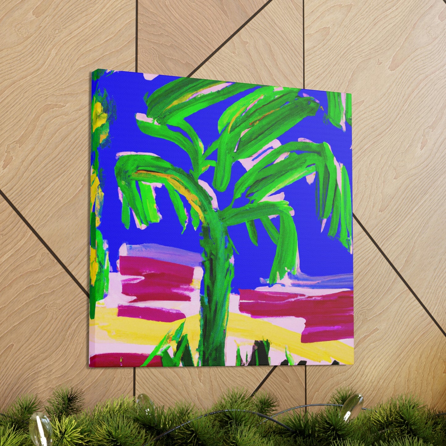 "Palm Tree Oasis Dream" - Canvas