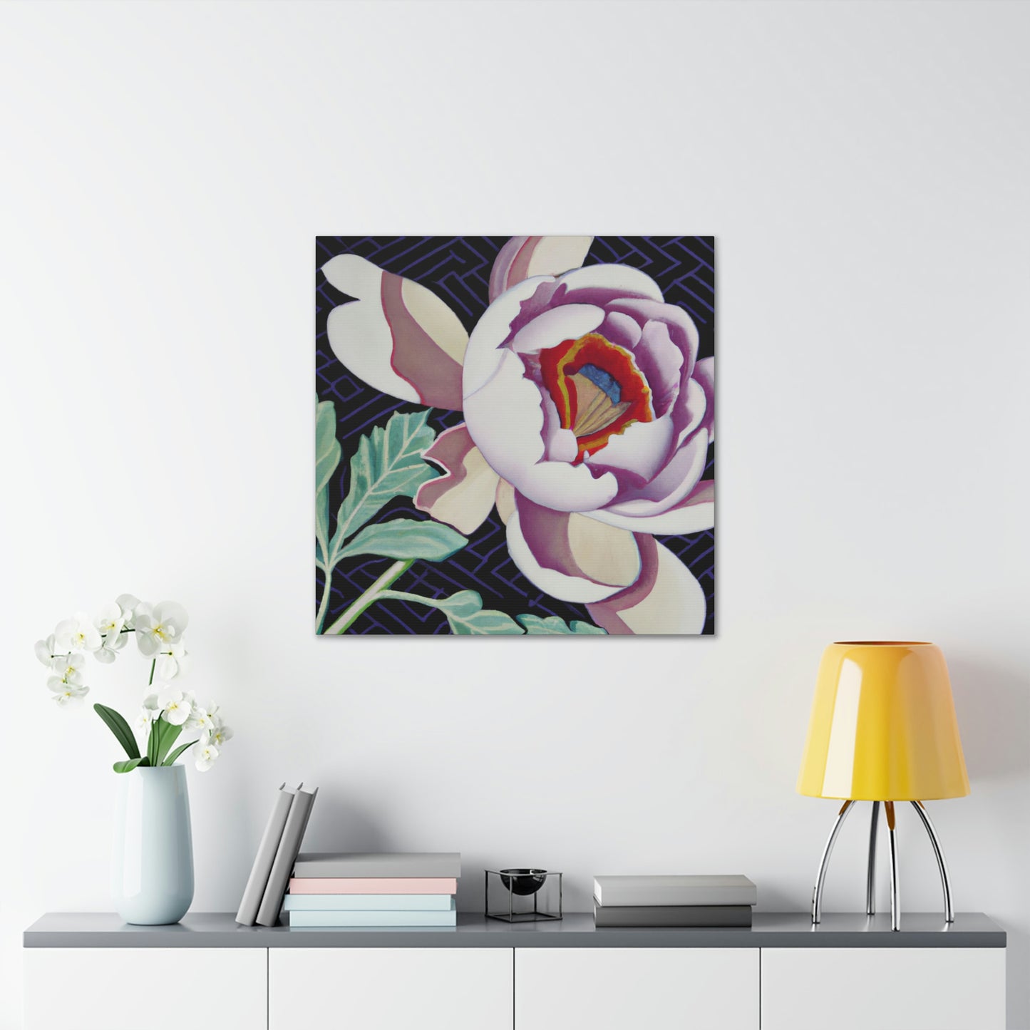 "Peony in Art Deco" - Canvas