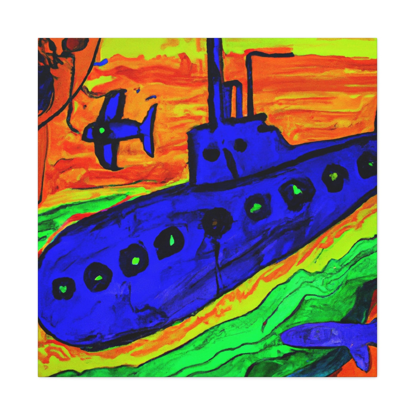 Submarine in Fauve Colors - Canvas