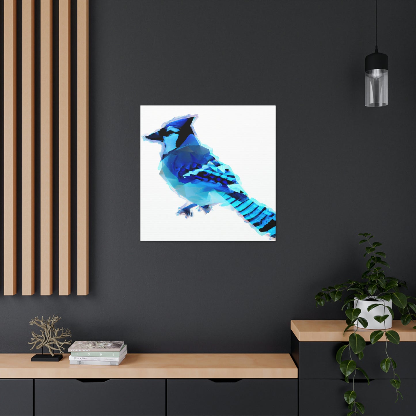 "Blue Jay Reflection Art" - Canvas