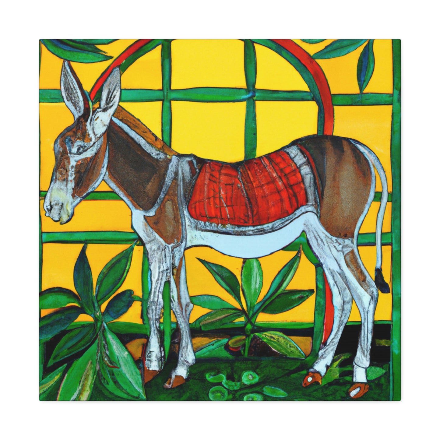 "Donkey in Art Nouveau" - Canvas