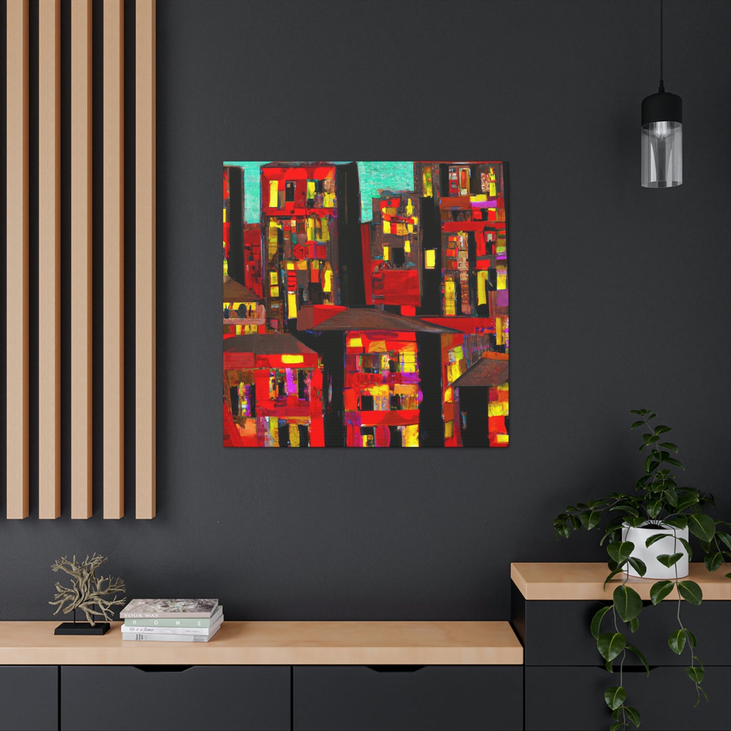 "Minimalist Expressionist Scene" - Canvas