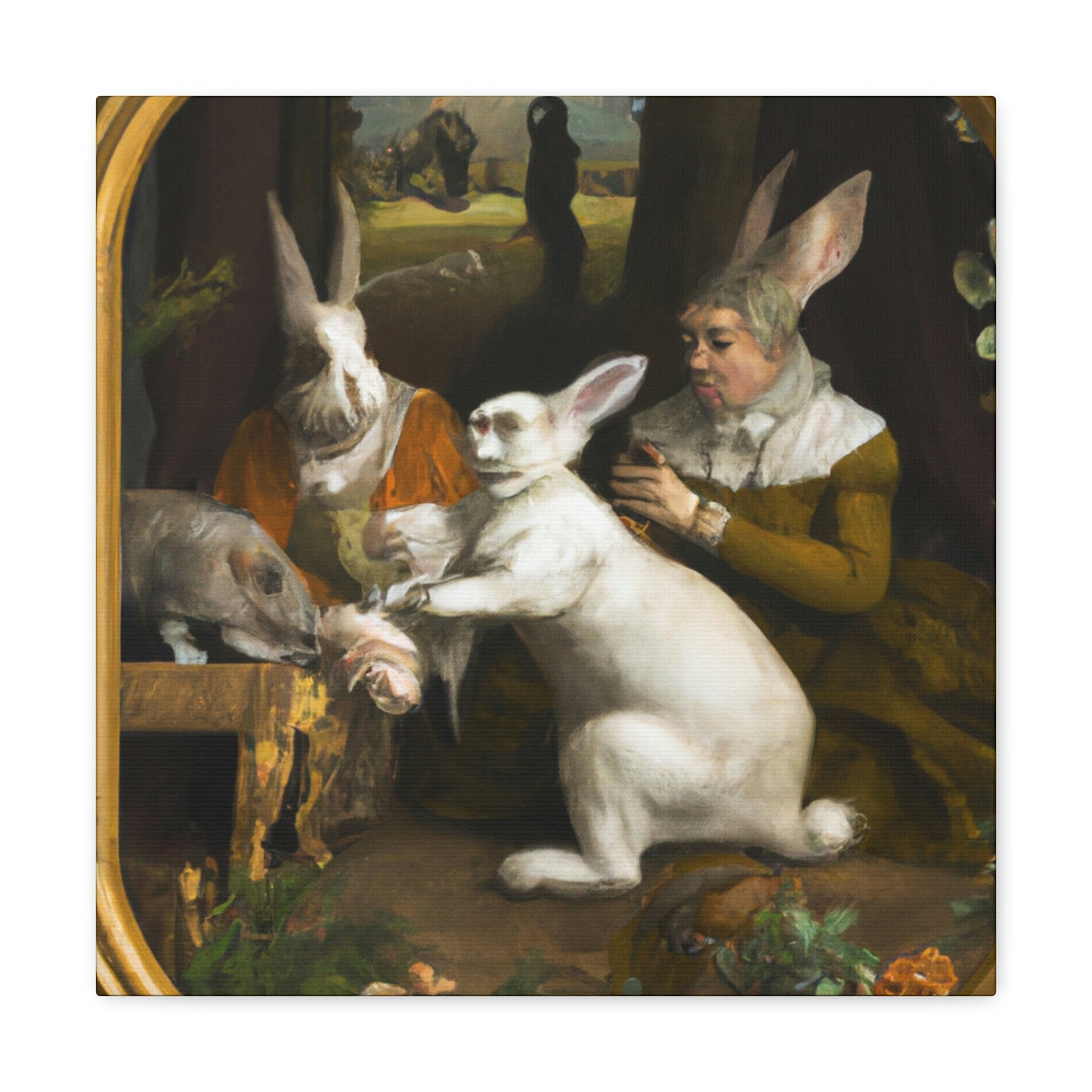 "Rabbit of the Renaissance" - Canvas