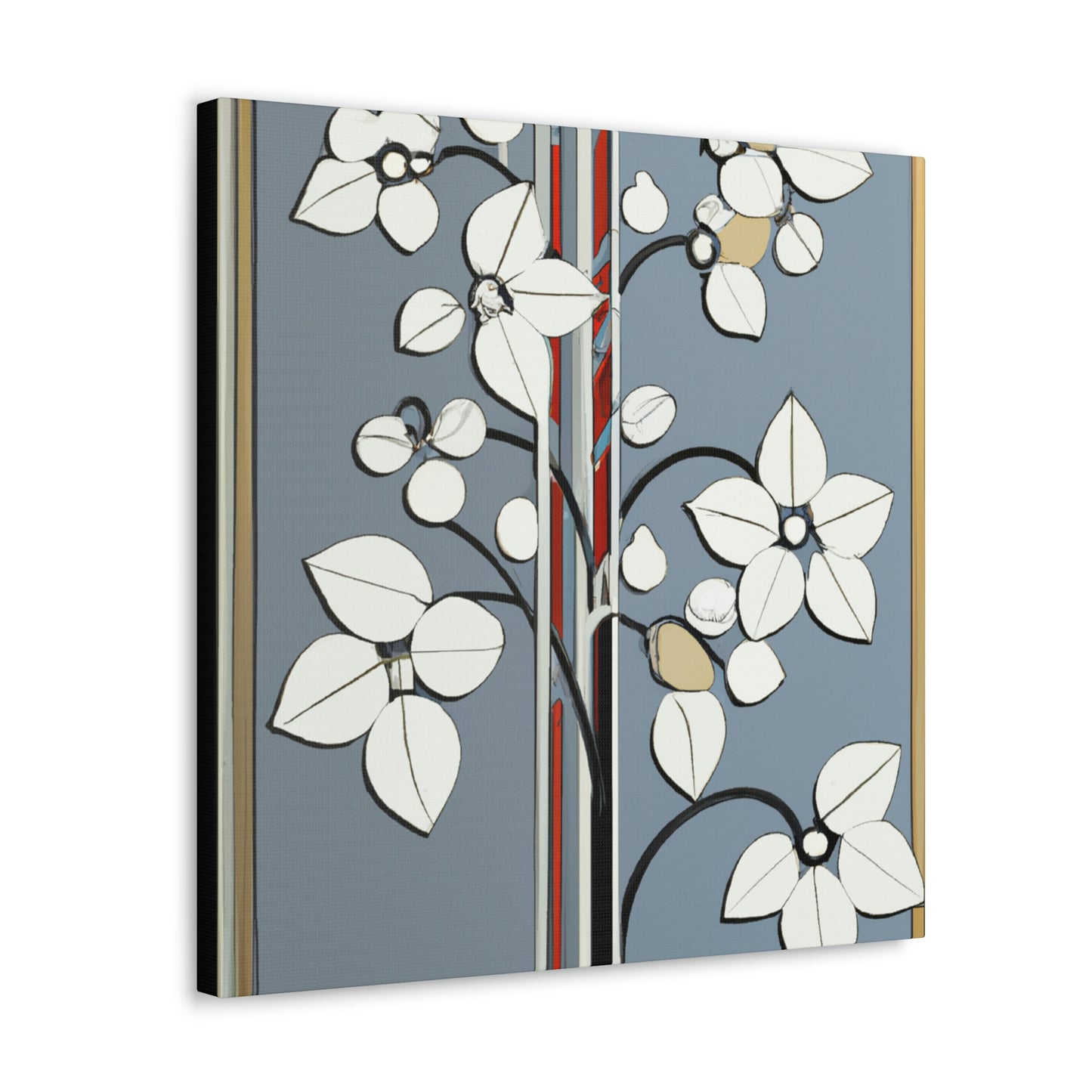 "Deco Dogwood Symphony" - Canvas