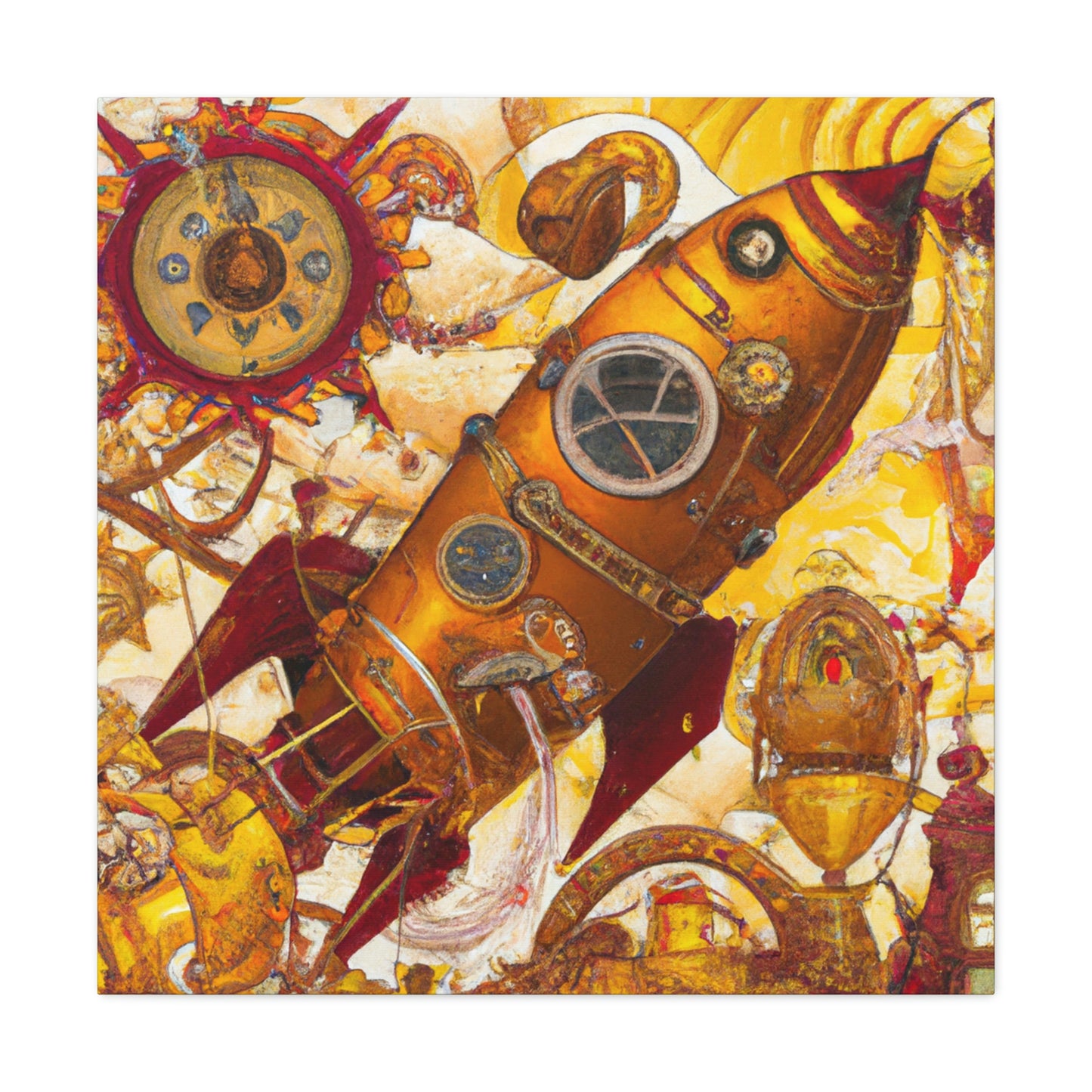 "Space Shuttle Steampunk Dream" - Canvas