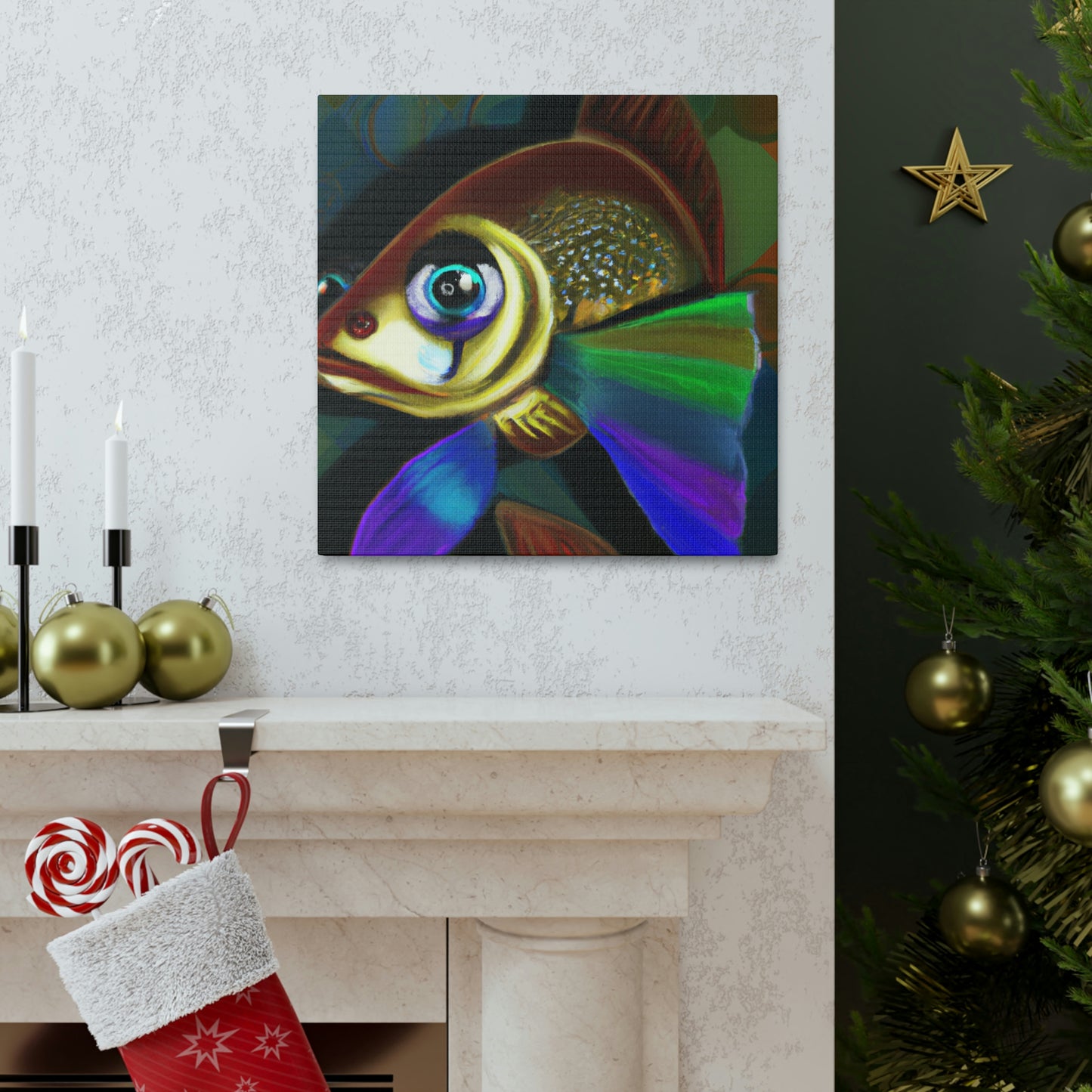 Guppy Art Deco Swirl - Canvas