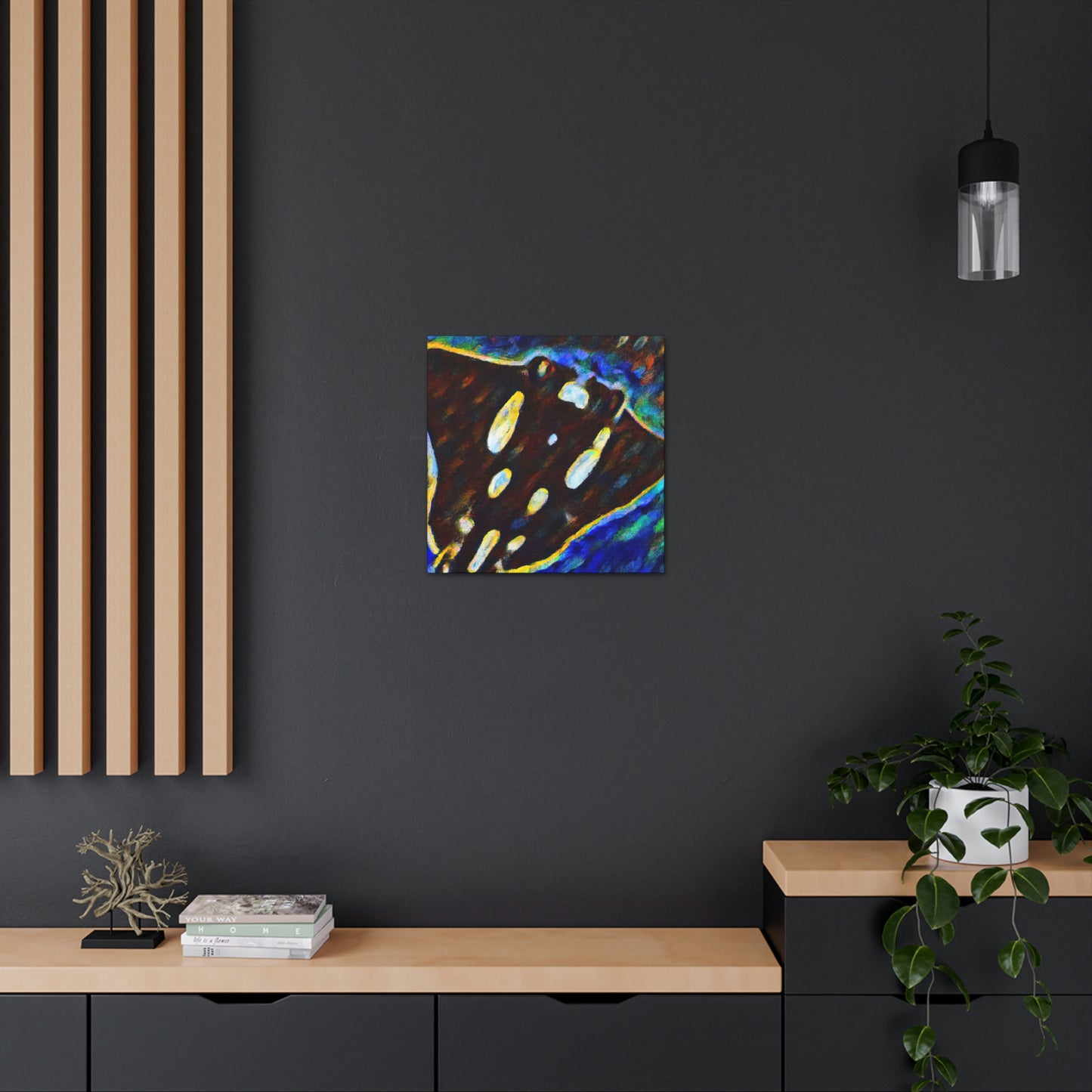 "Majestic Stingray Gliding" - Canvas