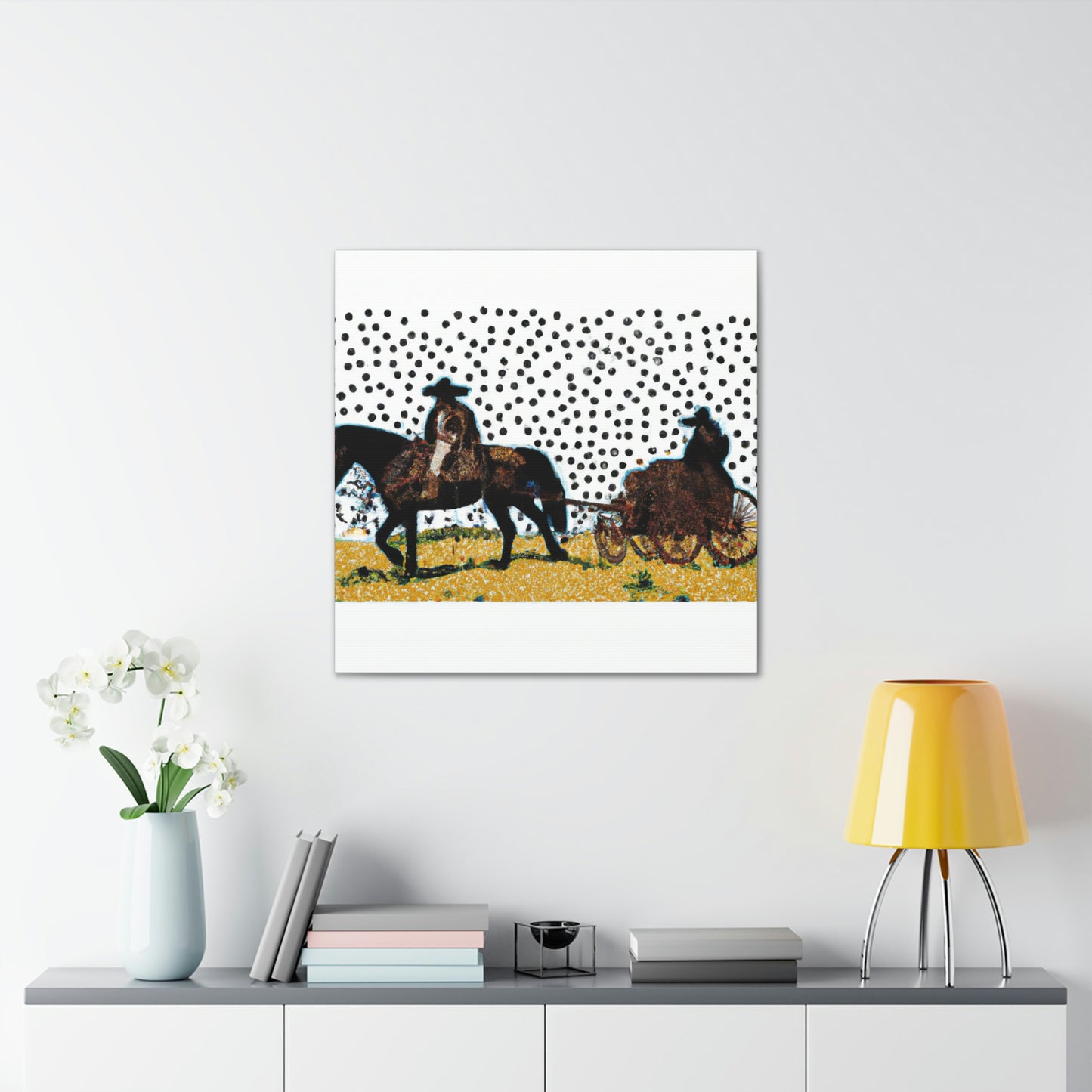 Stagecoach in Pointillism - Canvas