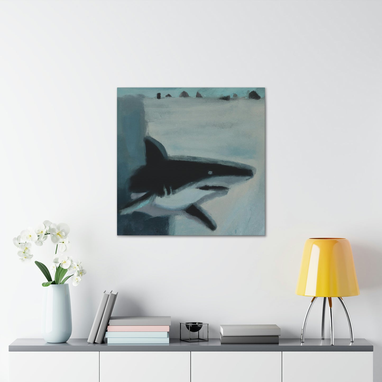 "The Shark's Abstract Symphony" - Canvas