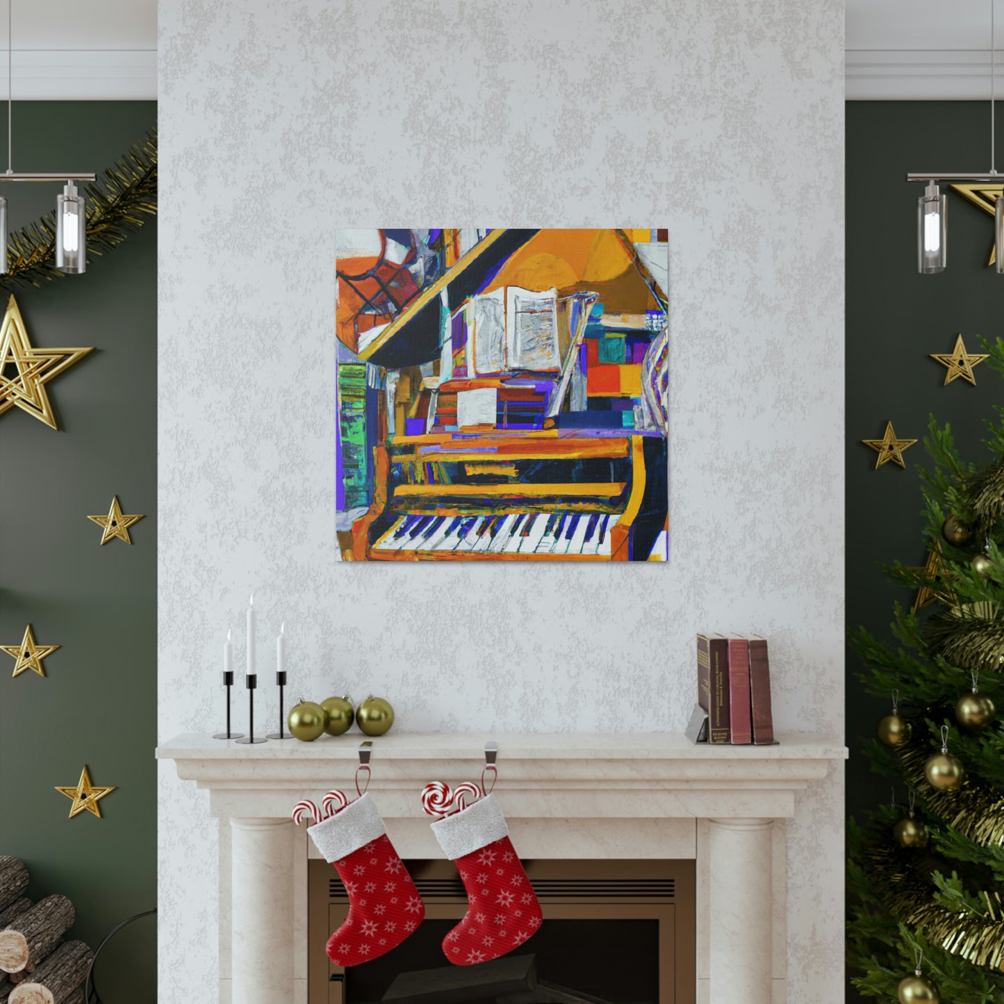 "Piano's Musical Reflection" - Canvas