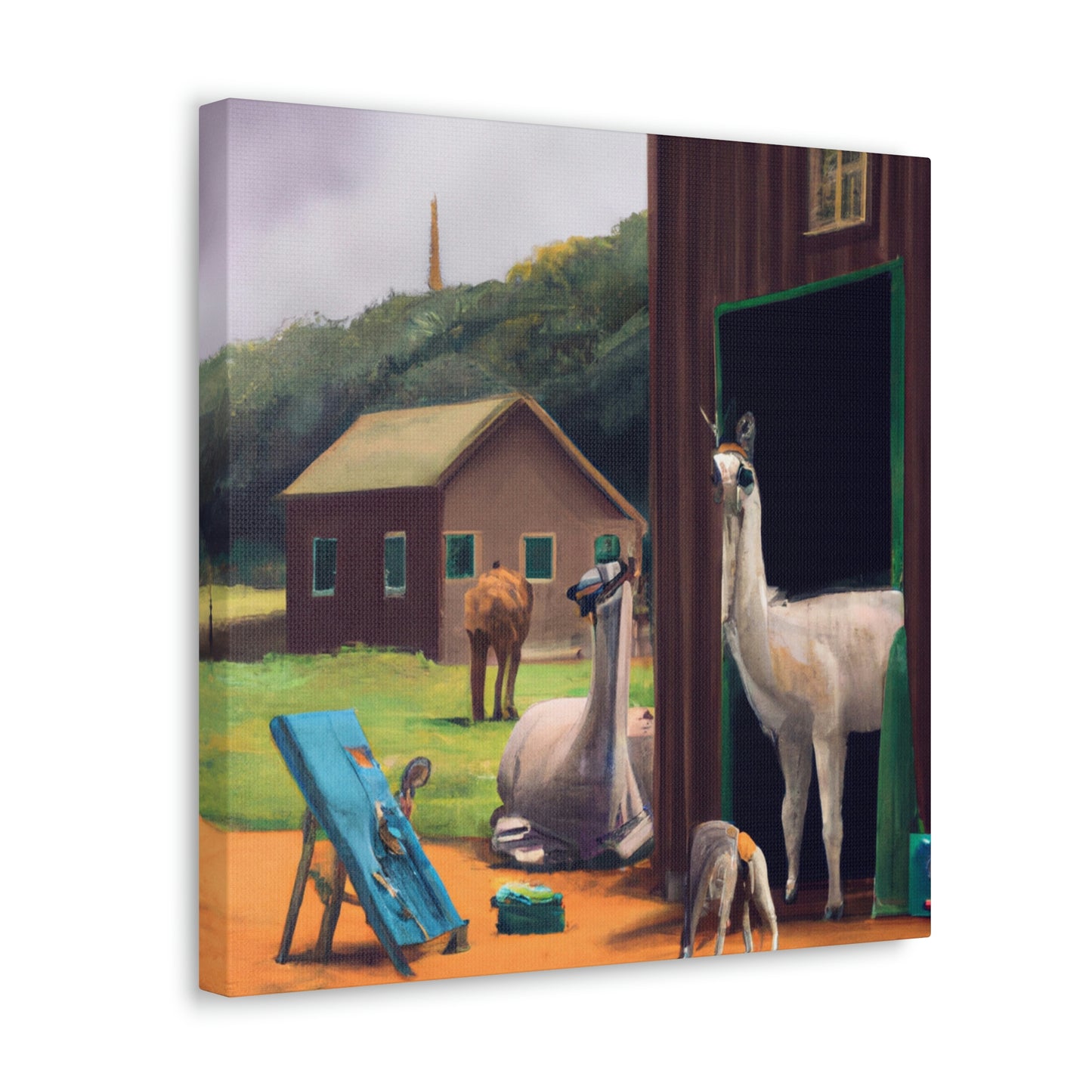 Llama at Sunrise. - Canvas