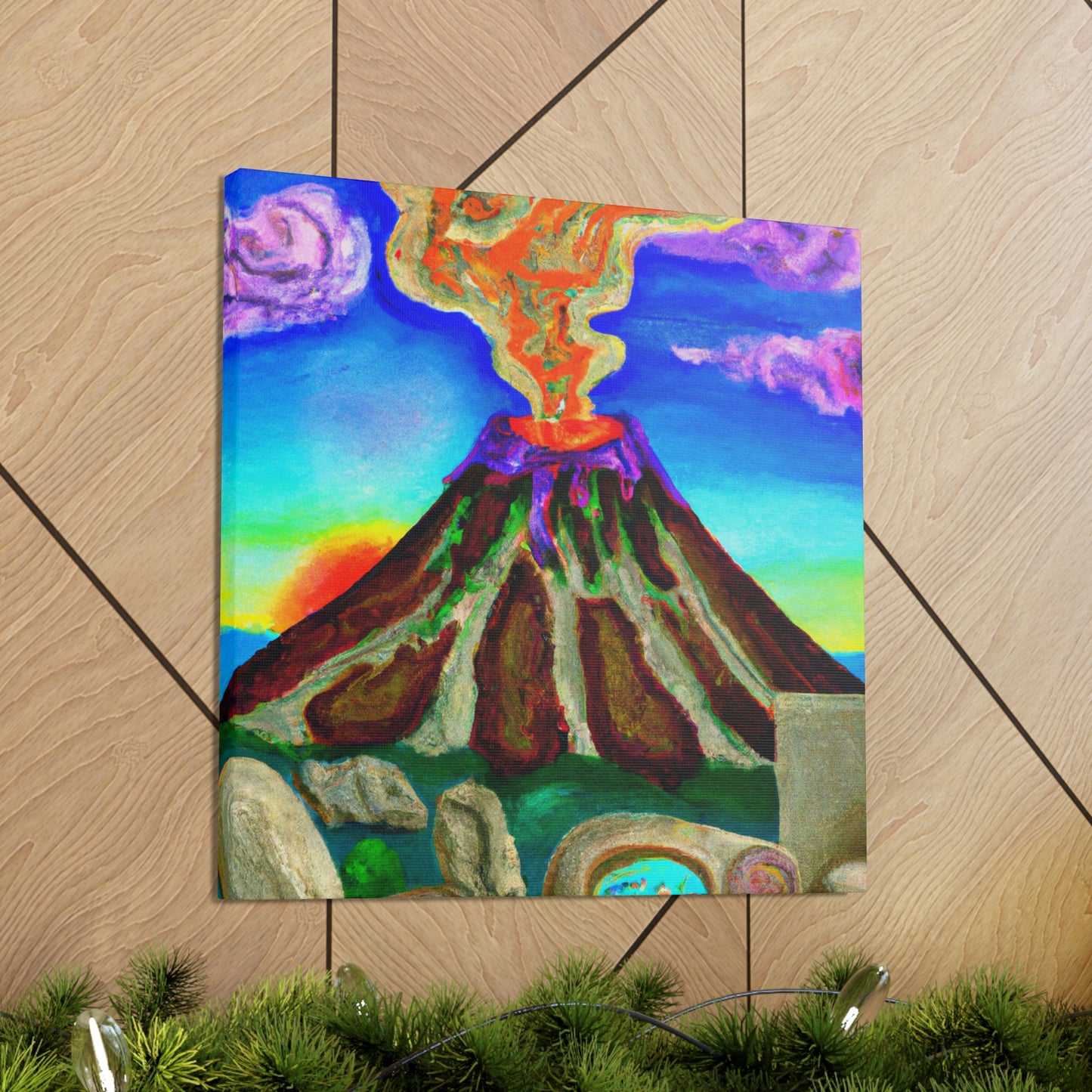 Volcano in the Clouds - Canvas