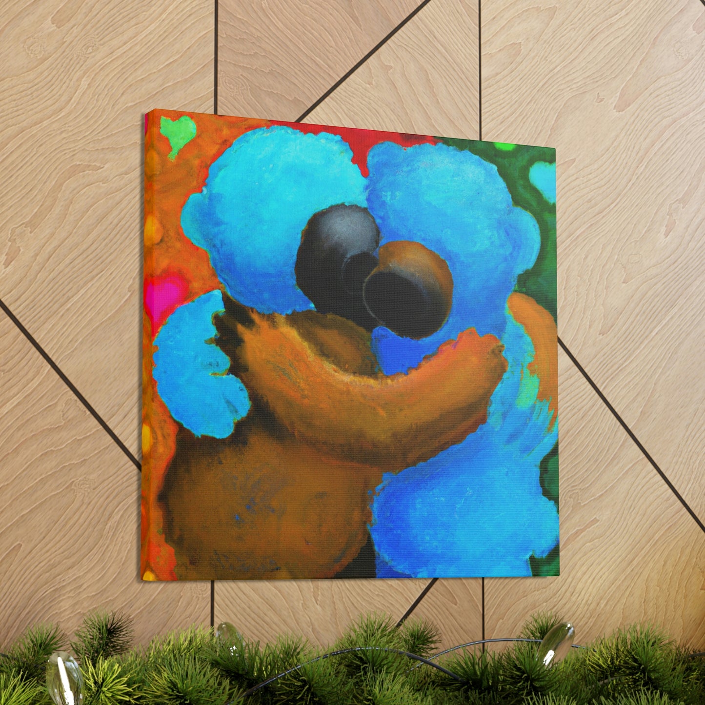 "Love's Embrace Bear Hug" - Canvas