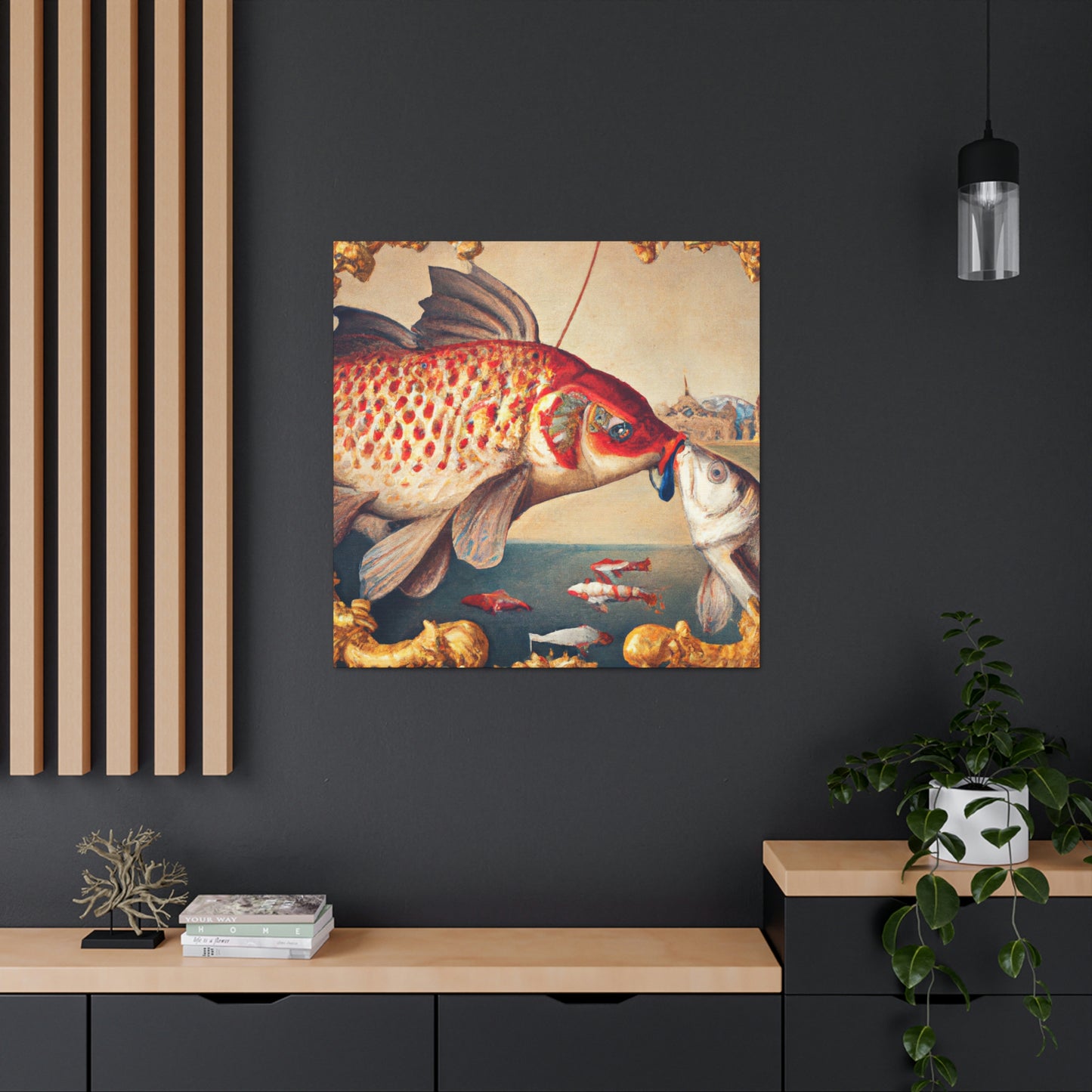 School of Fish Swimming - Canvas