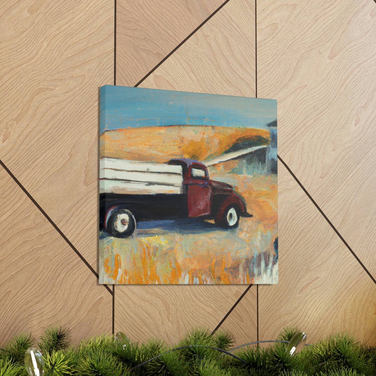 Old Pickup Truck Sunset - Canvas