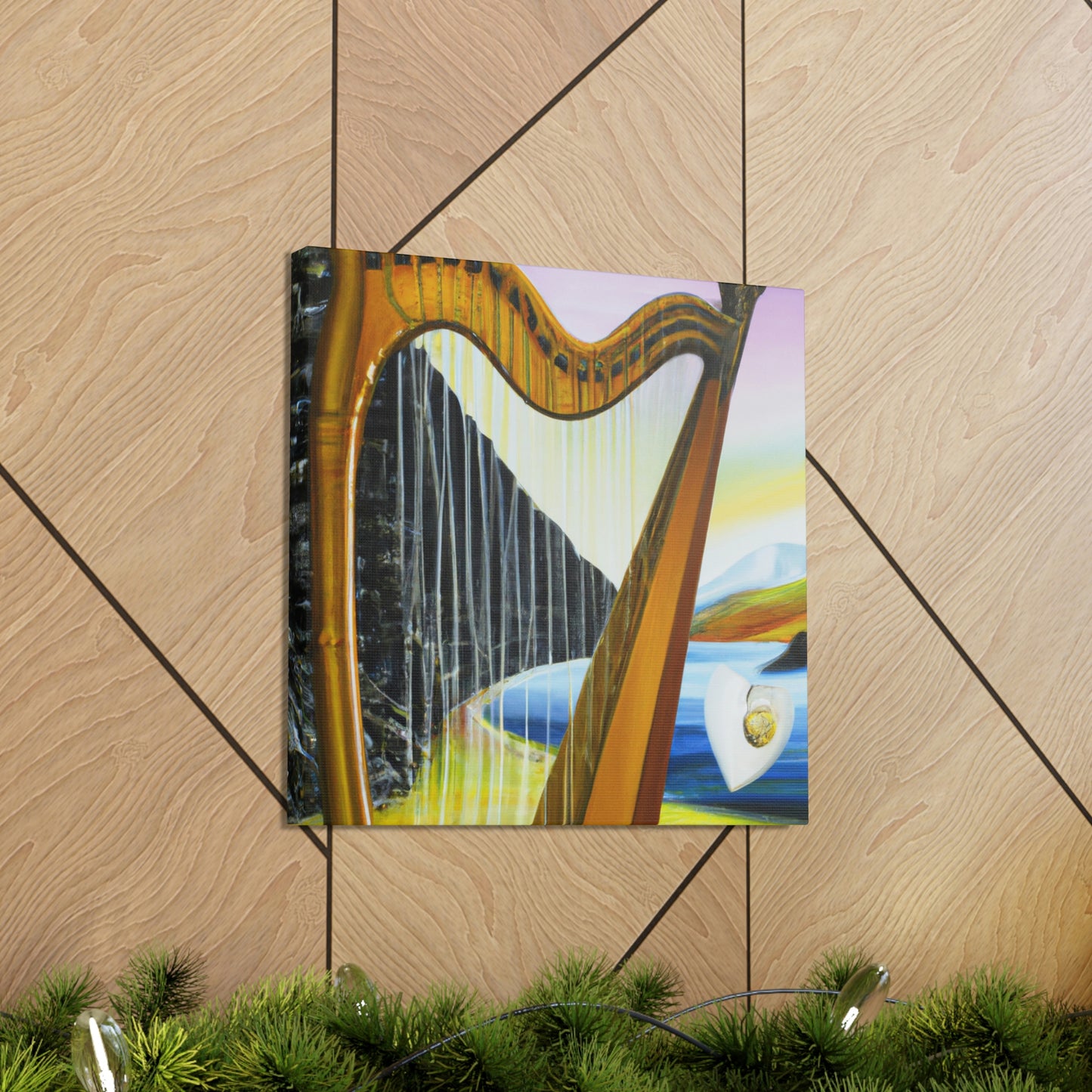 "Harp and Dreamscapes" - Canvas