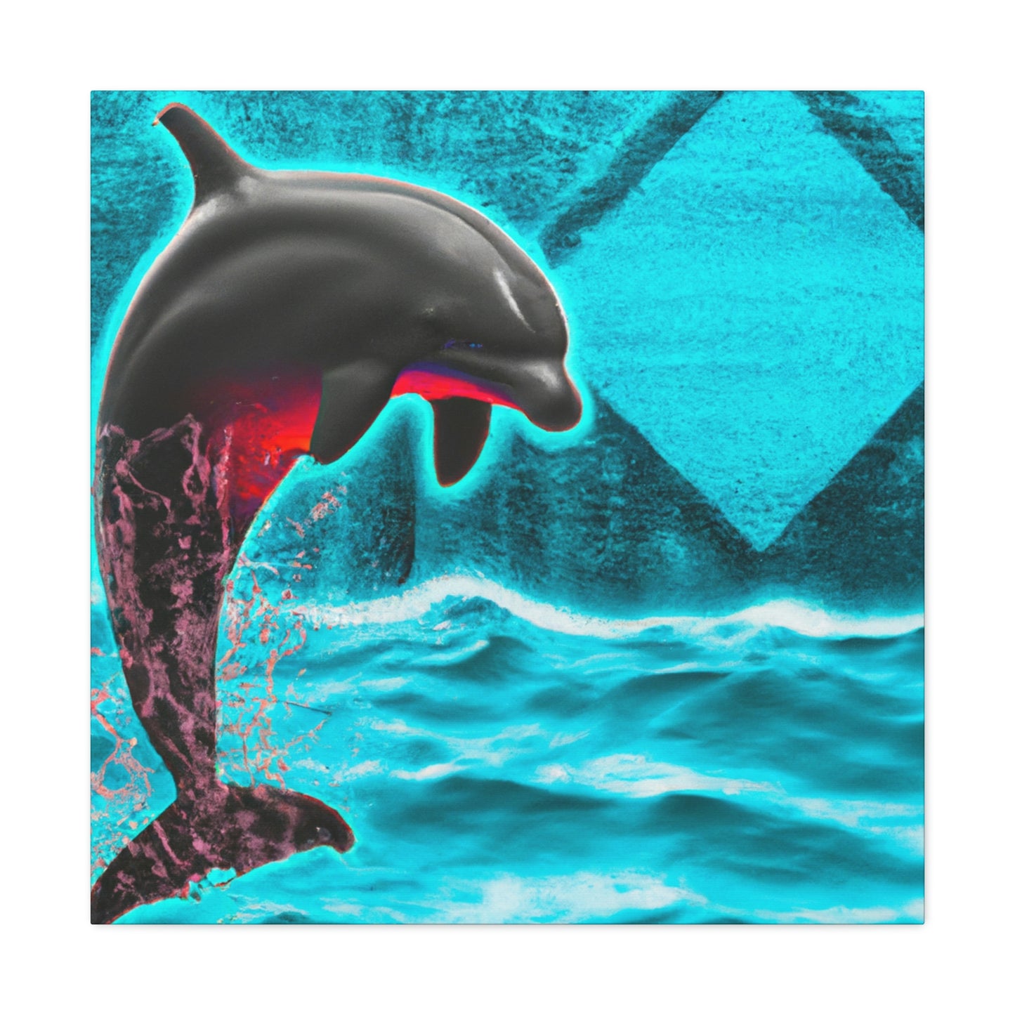 Dancing Dolphin Splash - Canvas