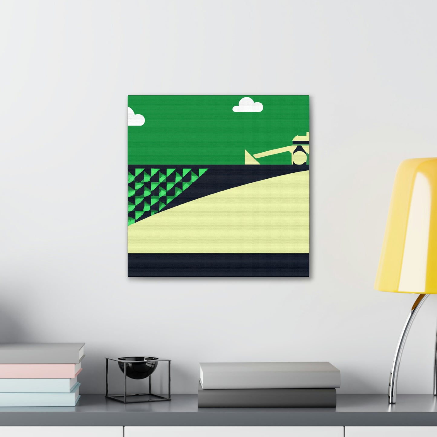 "Combine Harvester Minimalism" - Canvas