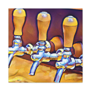 Pouring Night Bar Tap - Canvas