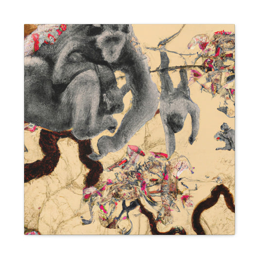 Chimps in Rococo Style - Canvas