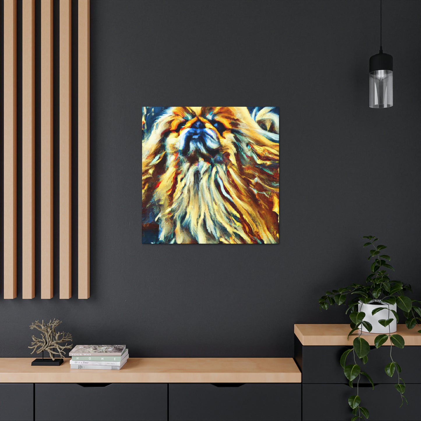 "Pekingese in Twilight" - Canvas