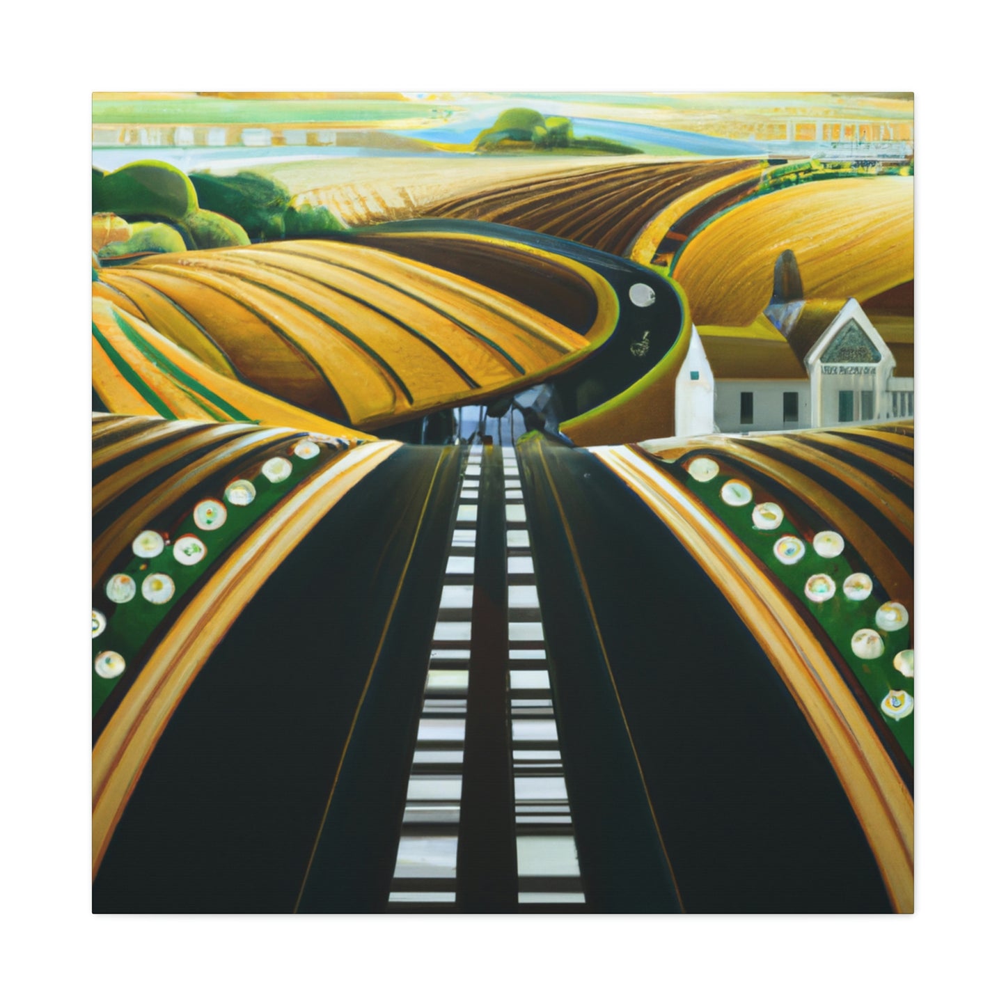 "Country Road in Art Deco" - Canvas