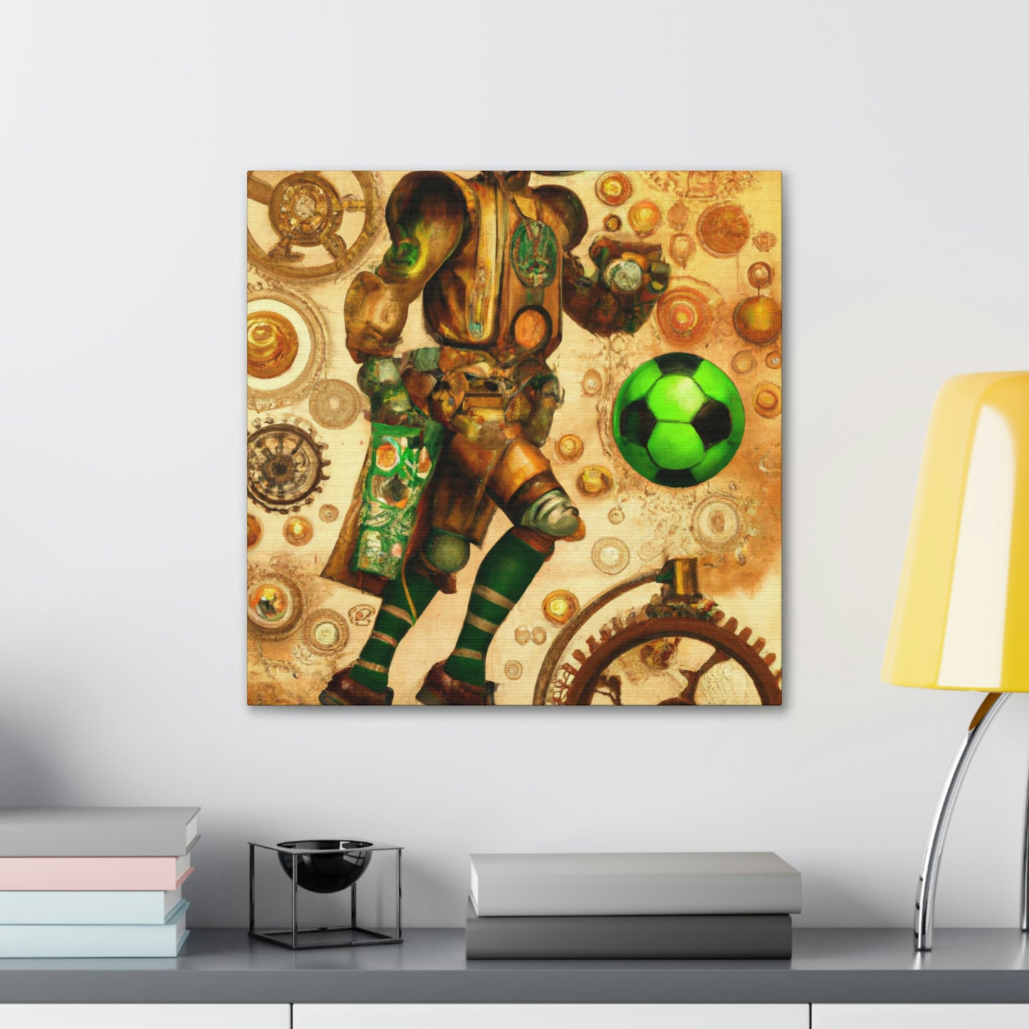 Soccer in Steampunk Age - Canvas