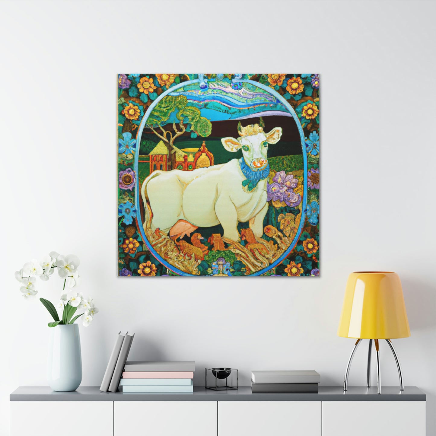 Calf in Art Nouveau - Canvas