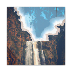 "The Mighty Waterfall Scene" - Canvas