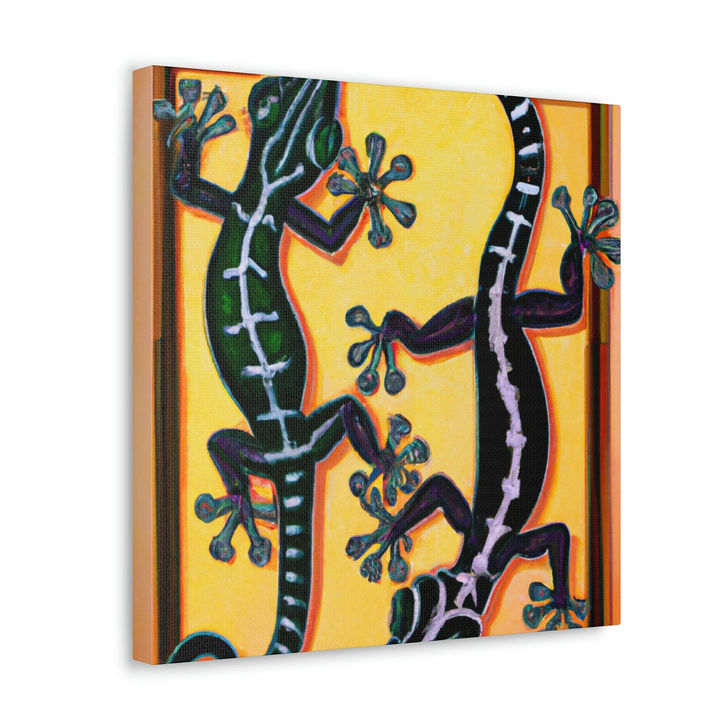 Geckos in Art Deco - Canvas