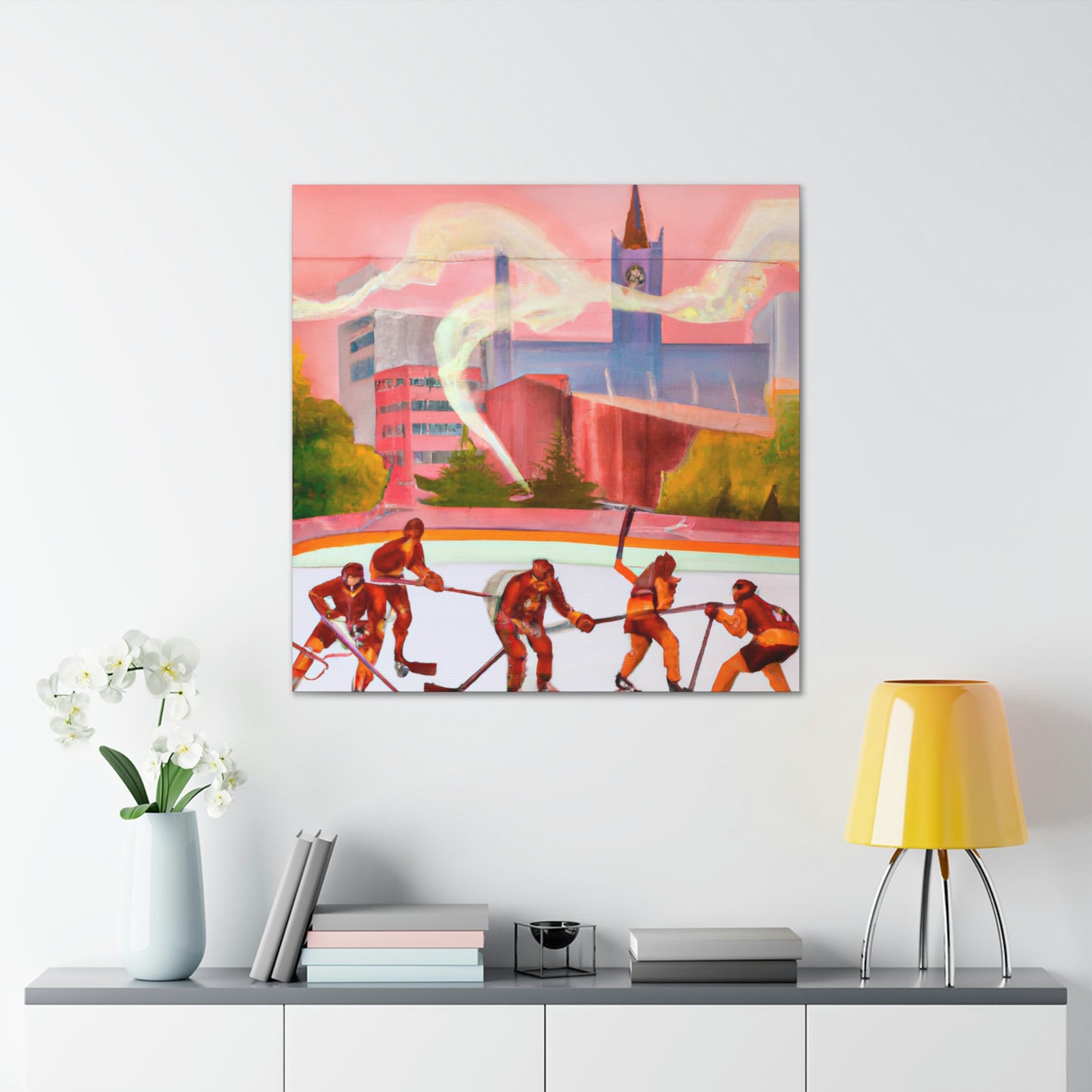 "Ice Skating Heroes Rise" - Canvas