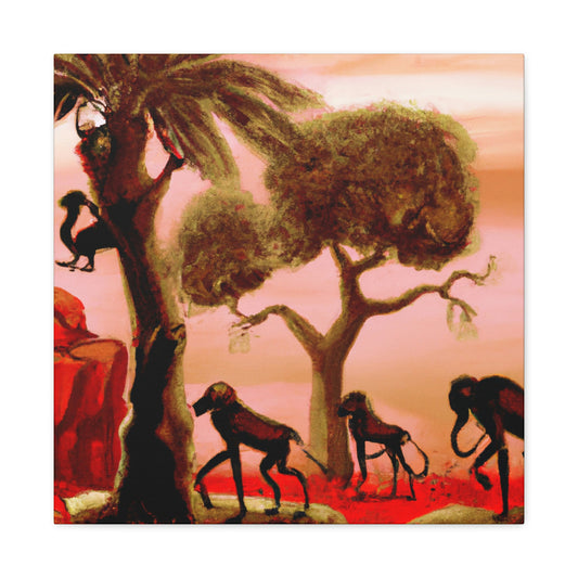 "Baboon Grandeur in Deco" - Canvas