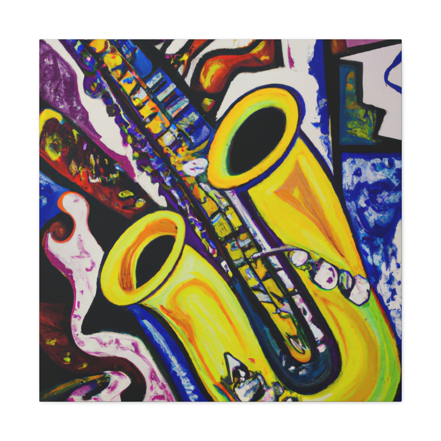 "Saxophone in Motion" - Canvas