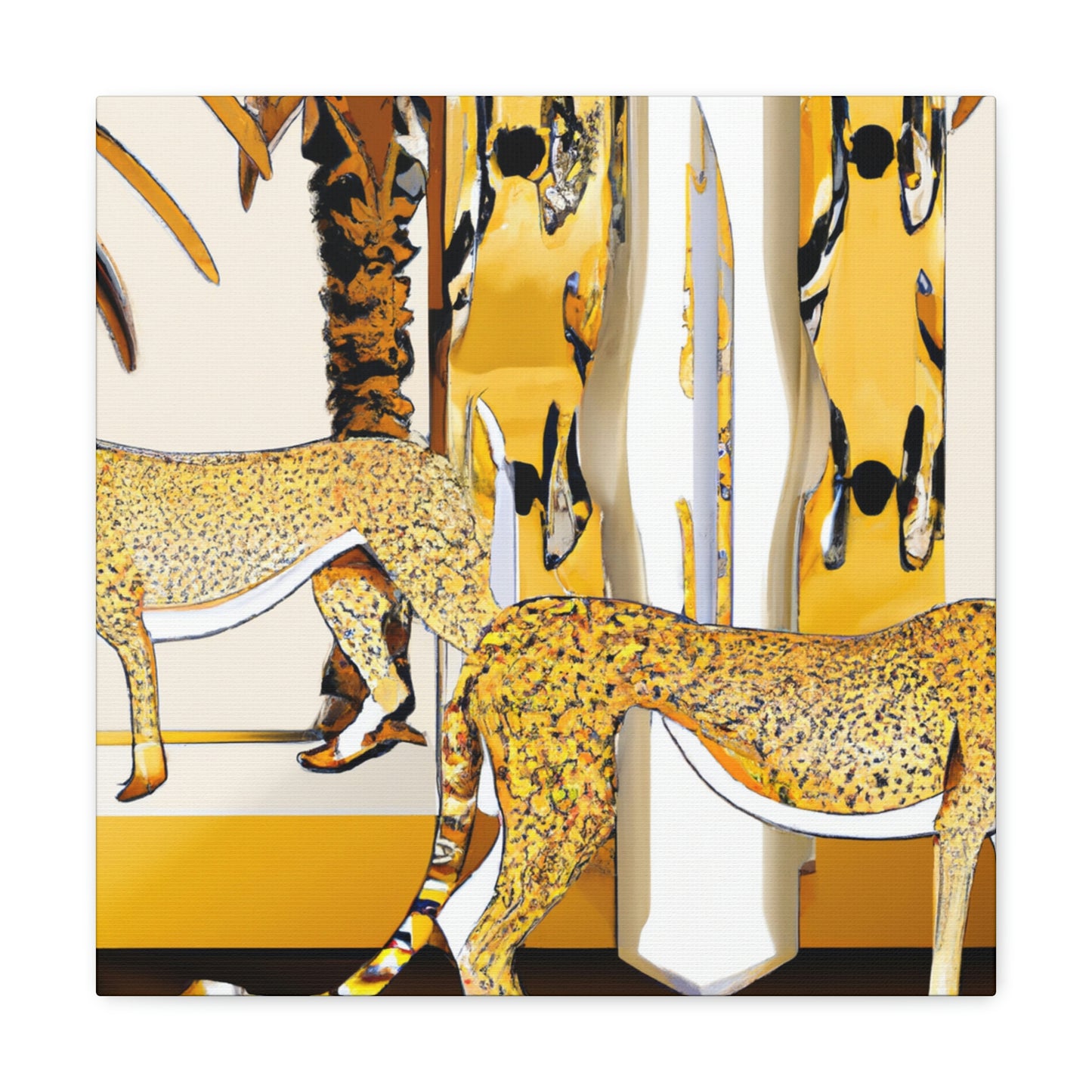 "Cheetah's Wild Symphony" - Canvas