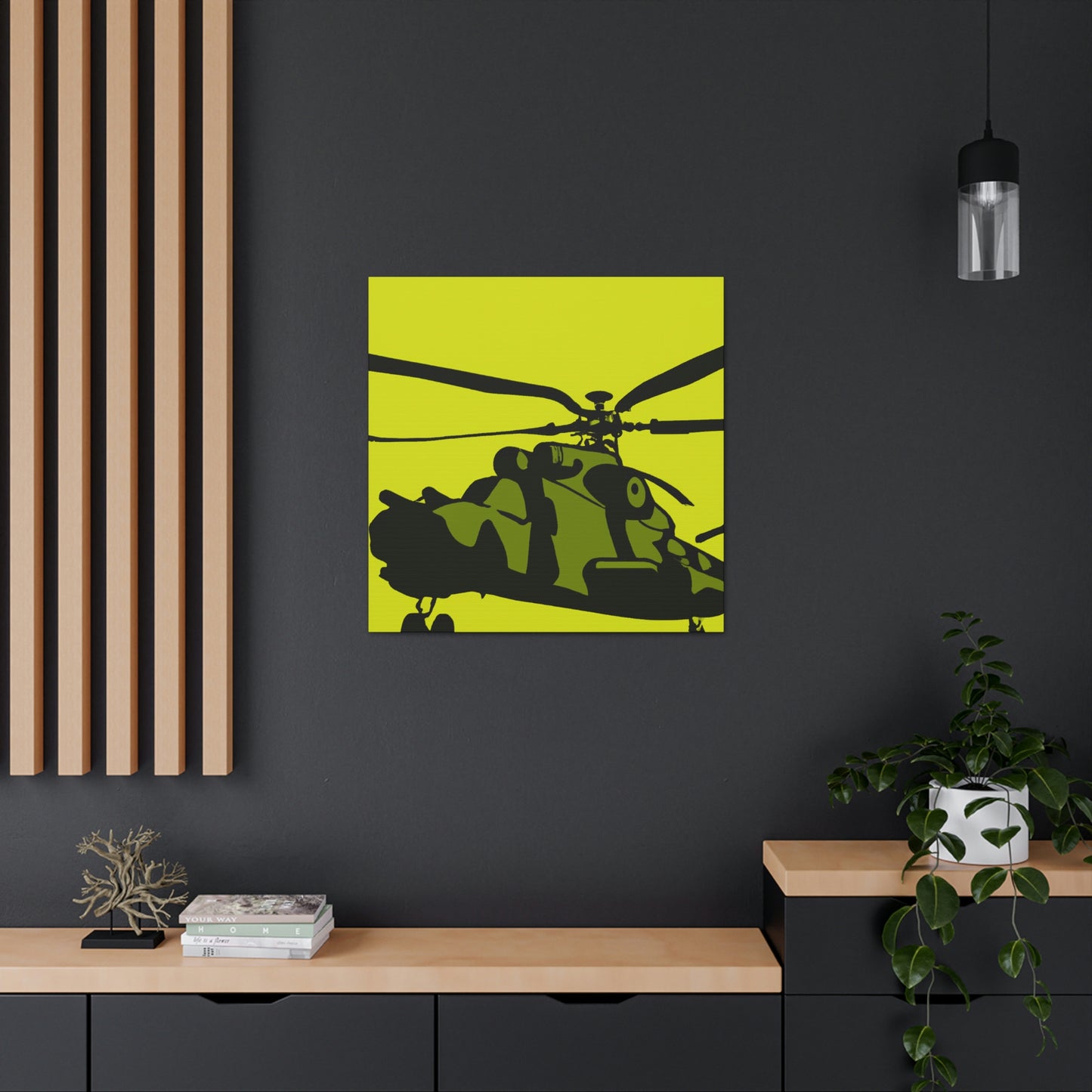 "Helicopter in Minimalism" - Canvas