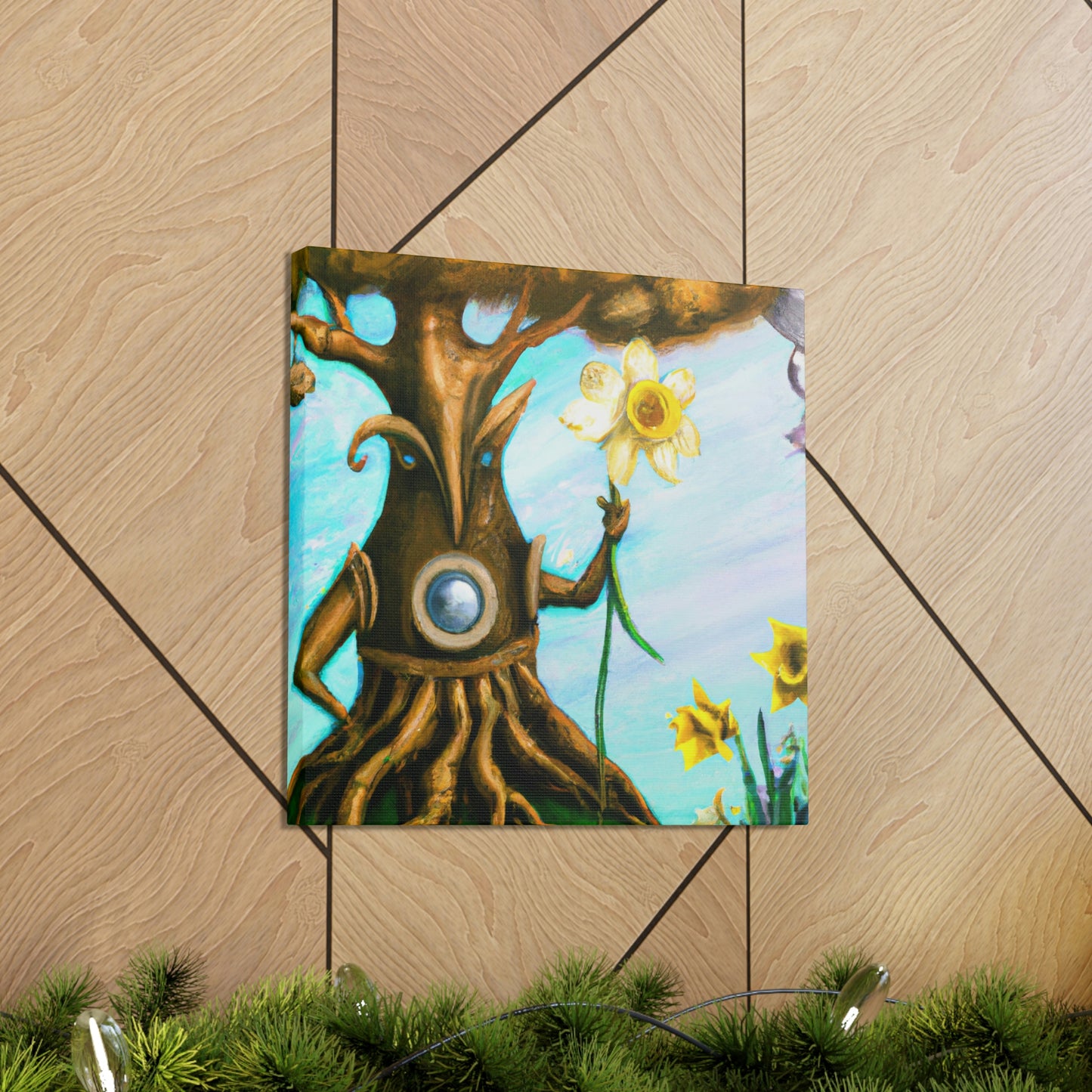 "The Steampunk Daffodil". - Canvas