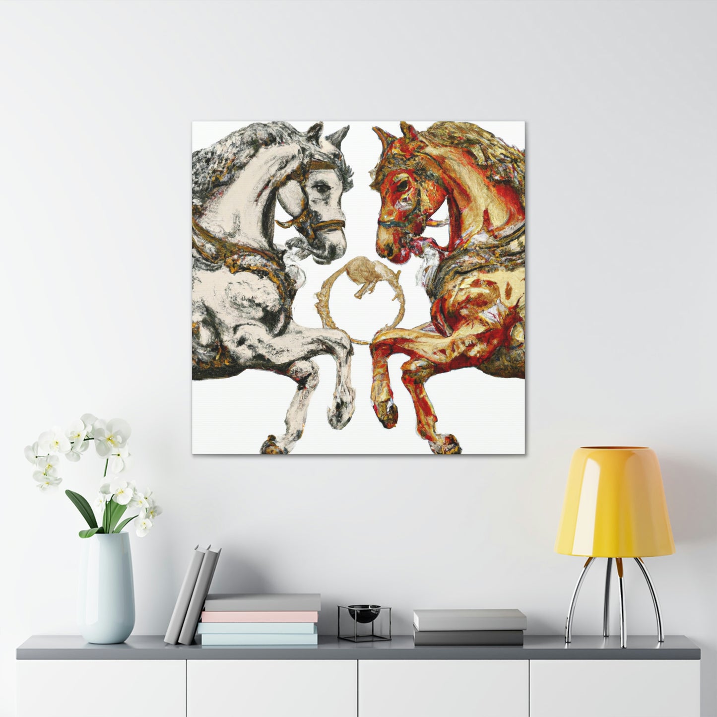 Running Horses Baroque - Canvas