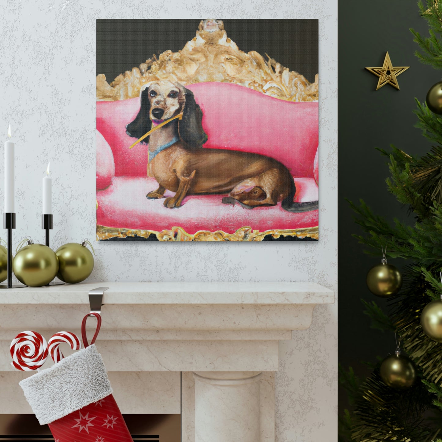 Dachshunds at Play - Canvas