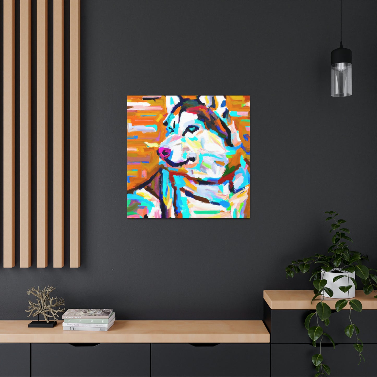 "Husky in Fauvist Colors" - Canvas