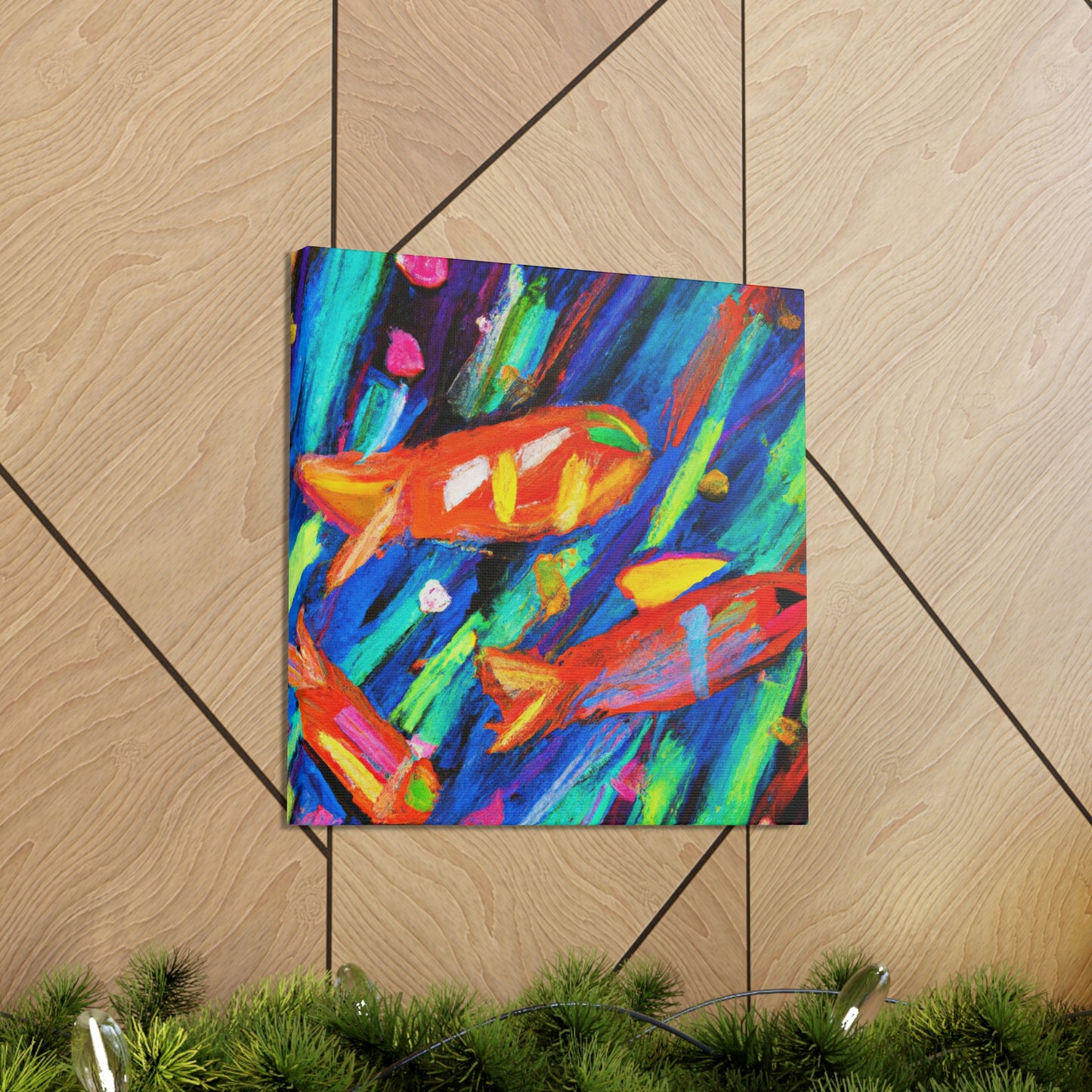 "Neon Tetra Glowing Bright" - Canvas